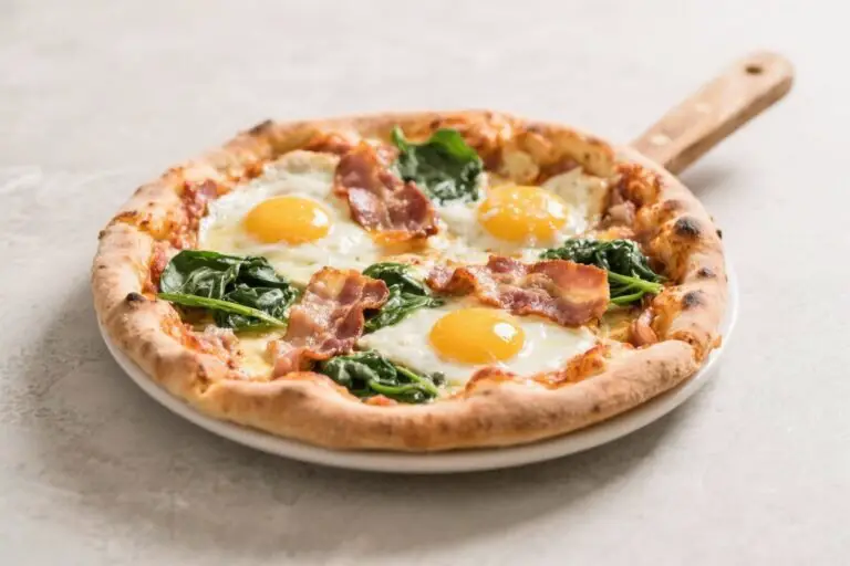 Breakfast Pizza with Eggs, Bacon & Spinach – A Hearty, Crowd-Pleasing Morning Meal