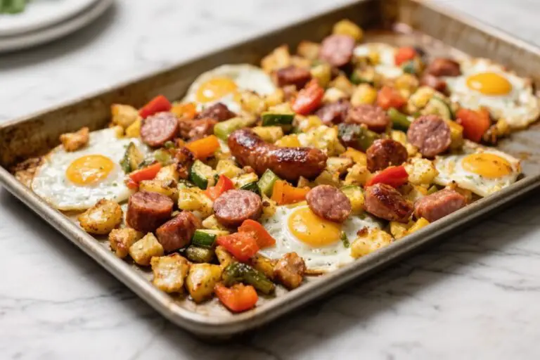 Sheet Pan Breakfast Hash With Sausage & Veggies – Easy, Hearty, and Hands-Off