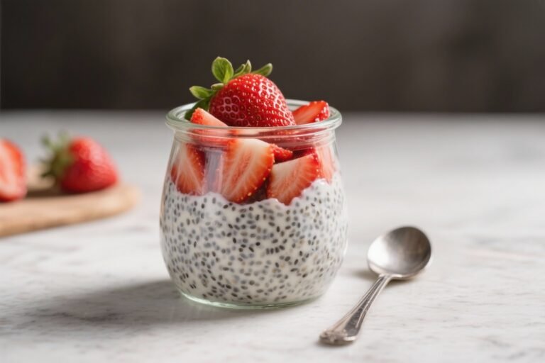 Vegan Strawberry Chia Breakfast Pudding – Creamy, Fresh, and Ready Overnight