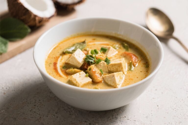 Creamy Coconut Curry Soup With Tofu – Comforting, Flavorful, and Easy