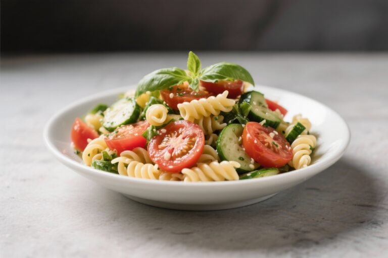 Vegetarian Caprese Pasta Salad – Bright, Fresh, and Easy