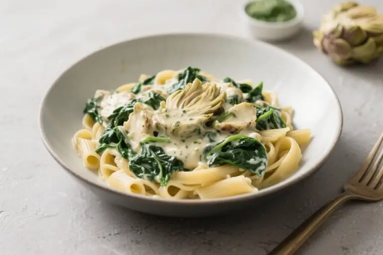 Vegan Creamy Spinach Artichoke Pasta – Comforting, Easy, and Flavor-Packed