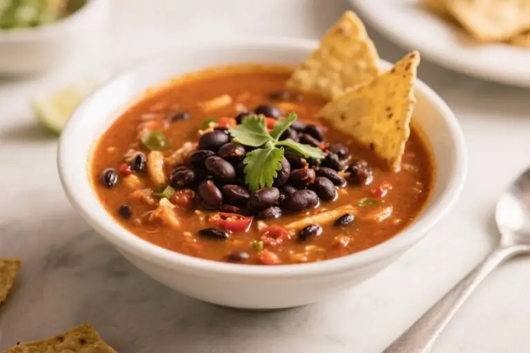 Spicy Black Bean Tortilla Soup – Bold, Comforting, and Easy