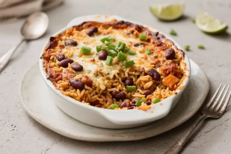 Vegan Mexican Rice and Bean Casserole – Cozy, Flavor-Packed, and Easy