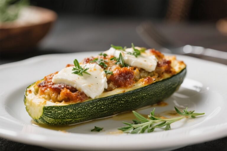 Italian Stuffed Zucchini With Mozzarella and Herbs – A Simple, Comforting Classic