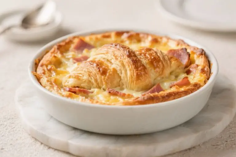 Ham and Cheese Croissant Breakfast Bake – A Cozy, Crowd-Pleasing Brunch