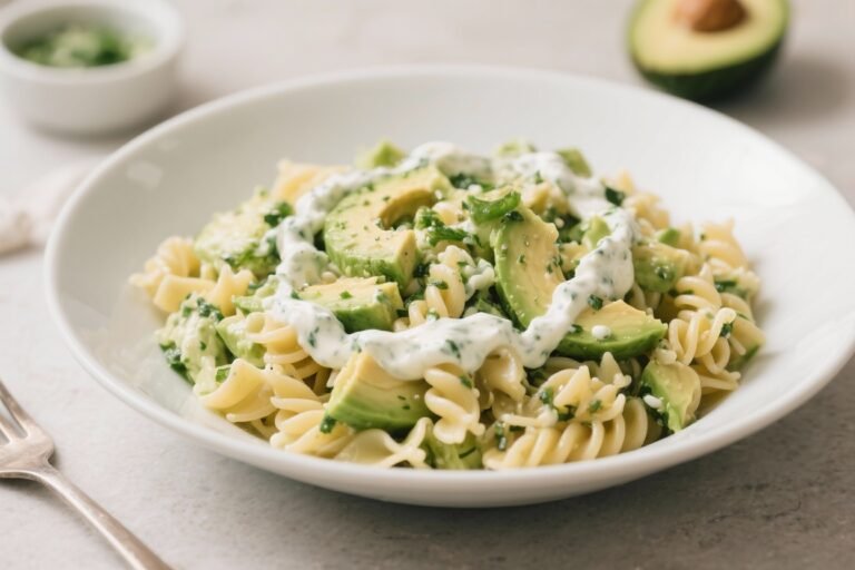 Creamy Avocado Tzatziki Pasta Salad – Bright, Fresh, and Satisfying